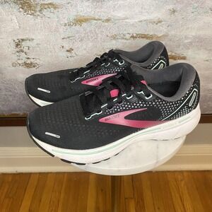 Brooks Ghost 14 Shoes Womens Size 7 Black Running Sneakers 1203561B013